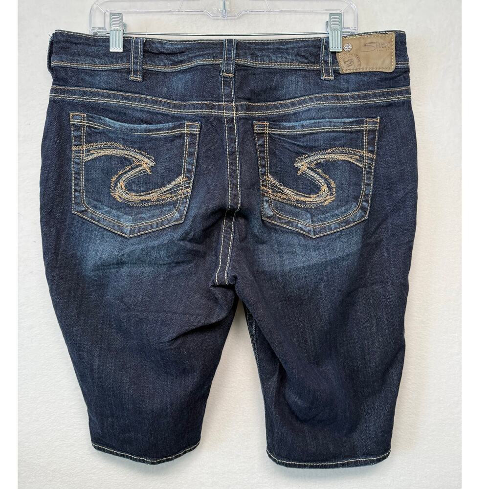 Silver Jeans Co Suki Mid Bermuda Denim Shorts, Size 16 - Picture 2 of 6